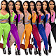 Women's Line Stitching Slim Long Sleeve Sexy Sports Suit LA-3227