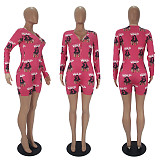 Hot Sales Patterned Long Sleeve Middle Waist Onesies SHD-9330