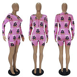 Hot Sales Patterned Long Sleeve Middle Waist Onesies SHD-9330