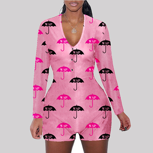 Hot Sales Patterned Long Sleeve Middle Waist Onesies SHD-9330
