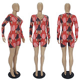 Hot Sales Patterned Long Sleeve Middle Waist Onesies SHD-9330