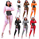 Band Rib Stitching Long Sleeve One Piece Sexy Outfits Jumpsuit NIK-183