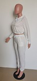 Women Sexy Hoodie Short Tops Long Pants Loose 2 Piece Set HMS-5390