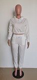 Women Sexy Hoodie Short Tops Long Pants Loose 2 Piece Set HMS-5390