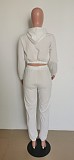 Women Sexy Hoodie Short Tops Long Pants Loose 2 Piece Set HMS-5390