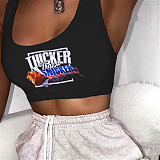 Cute Cartoon Print Sleeveless Women Sports Tank Tops SHD-9333
