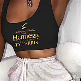 Cute Cartoon Print Sleeveless Women Sports Tank Tops SHD-9333
