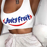 Cute Cartoon Print Sleeveless Women Sports Tank Tops SHD-9333
