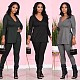 Solid-color Long-sleeve Sweater Pencil Pants Two-piece Set MK-3021