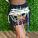 High Waist Patchwork Hit Color Asymmetric Short Mini Skirts BNY-7127