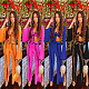 XS Women's Line Stitching Lace-up Crop Tops Pants Outfit MAE-2064