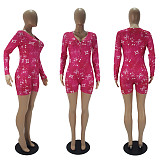 Autumn Constellation Print Long Sleeve Skinny Onesies SHD-9450