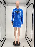 Hot Style Letter Print Long Sleeve Slim Hoodie Dress WSM-5202