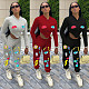 Irregular Long Sleeves Top Pants Skinny Women's Tracksuit GLS-8055