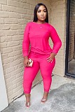 Classic Solid Women Sweatshirt Jogger Pants Matching Set XY-9061