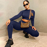 Long Sleeve Crop Tops Tshirt Leggings Pants Bodycon Tracksuit BLG-062449