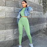 Long Sleeve Crop Tops Tshirt Leggings Pants Bodycon Tracksuit BLG-062449