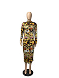 Autumn Lady High Stretchy Leopard Print Bodycon Dress CHY-1263
