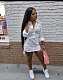 Women's Solid Color Long sleeve Deep V Drawstring Shirt Dress MK-3031