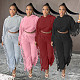 Pure Color Tassel Special Design Crop Top Pants Chic Tracksuits BGN-126
