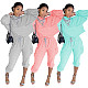 Solid Long Sleeve Pullover Drawstring Loose Pants Tracksuit YUM-9050