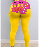 Woman Cute Print Booty Push Up Fitness Mid Waist Leggings SHD-9455