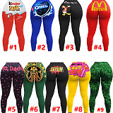 Woman Cute Print Booty Push Up Fitness Mid Waist Leggings SHD-9455