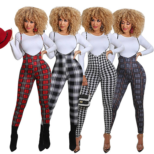 Retro Autumn Long Sleeve T-shirt Suspender Straps Bottoms Suit SFY-203