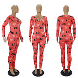 Fashion Print Full Sleeve Button Up Thin Soft Skinny Onesies SHD-9457