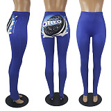 Woman Cute Print Booty Push Up Fitness Mid Waist Leggings SHD-9455