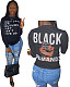 Women Letter Print Slim-fit Round Neck Long Sleeve T-shirt Tops HMS-5417