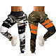 Women Camouflage Print Elastic Mid Waist  Fitness Cargo Pants OY-6241