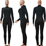 Autumn Sexy Solid Long Sleeve Bodycon Sport Jumpsuit NIYA-8031