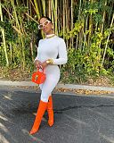 Autumn Sexy Solid Long Sleeve Bodycon Sport Jumpsuit NIYA-8031