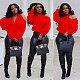 Halter Off Shoulder Back Crisscross Women Top  WSM-5123