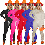 Women Long Sleeve T Shirt Top Leggings Pants Two Piece Set XMY-9274