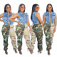 Winter Stitching Camouflage Middle Waist Loose-fitting Pants MTY-6376
