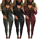Sexy V-neck Hollowed-out Band Top Pencil Pant Two-piece Set LS-0335