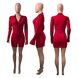 Sexy Contrast Stitch Rib Knit V Neck Long Sleeve Bodycon Dresses NIK-198