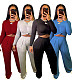 Solid-color Long Sleeve T-shirt Wide-leg Pants Two-piece Set WSM-5210