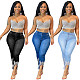 Women Fashion Beaded Plain Skinny Jeans Pencil Pants LSD-9070-2