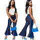 Woman High Waist Skinny Vintage Patchwork Flare Jeans HSF-2403