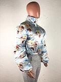 Women Thickened Loose Stand Collar Cotton Padded Jacket OSM-4561