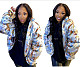 Women Thickened Loose Stand Collar Cotton Padded Jacket OSM-4561