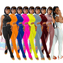 Women XS Workout Crop Top Leggings Fitness 2 Piece Set MAE-2067