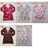 Valentine's Day Womens Print Long Sleeve Pajama Bodysuit SHD-9478