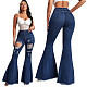Fashion Vintage Skinny High Waist Ripped Flare Jeans HSF-2404