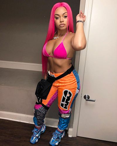 Harajuku Letter Printed Streetwear Elastic Waist Cargo Pant MDF-5200