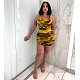 Plus Size Tie-dyed Printed Round Neck Sleeveless Mini Dress CN-0091