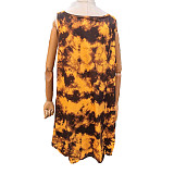 Plus Size Tie-dyed Printed Round Neck Sleeveless Mini Dress CN-0091